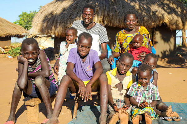 ウガンダで暮らす南スーダン難民の家族